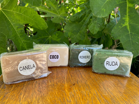 Rosemary, Coconut, Cinnamon & Rue Soaps | Jabones de Romero, Coco, Canela y Ruda